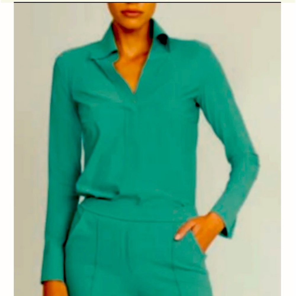 COPY - Chiara Boni size 8 beautiful shade of green. Tiny tear by sleeve. $35